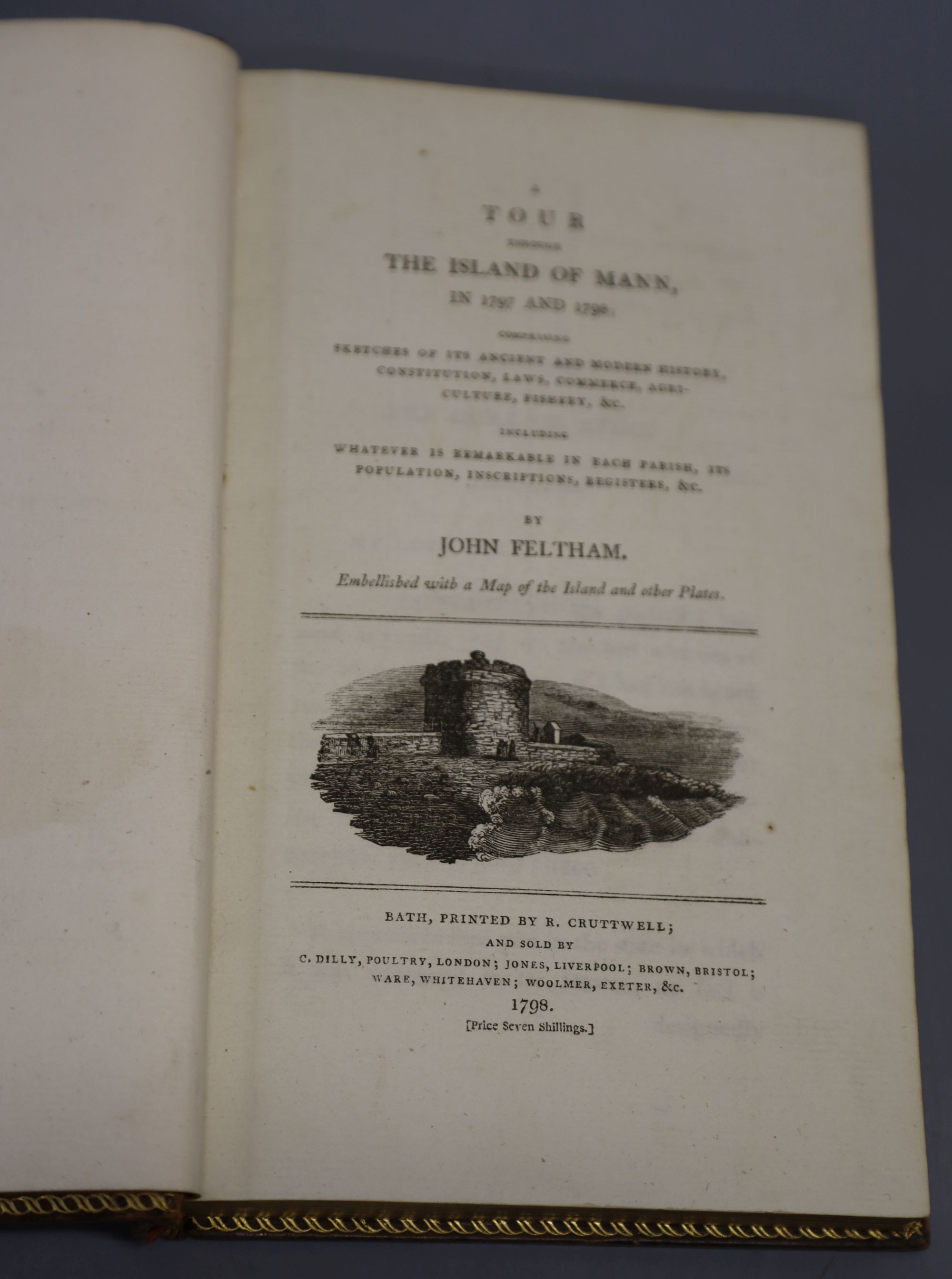 Feltham, J. A Tour through The Island of Man, 1798, tree calf